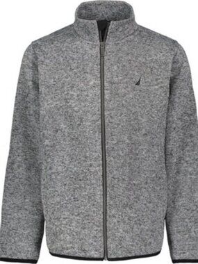 Nautica Big Boys Sweater Fleece Jacket – Heather Gray